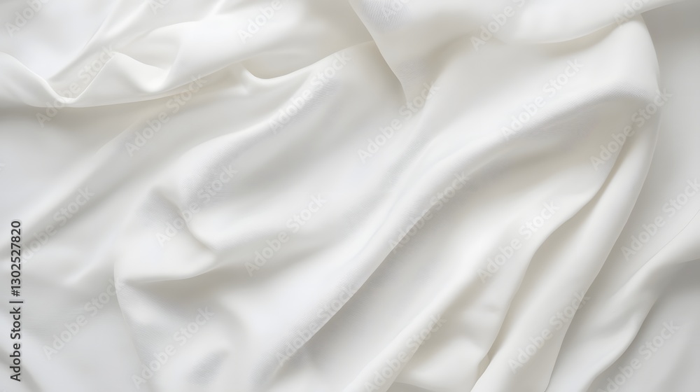 Fototapeta premium Crisp and Minimalist White Textile on Solid Background with Subtle Folds and Shadows