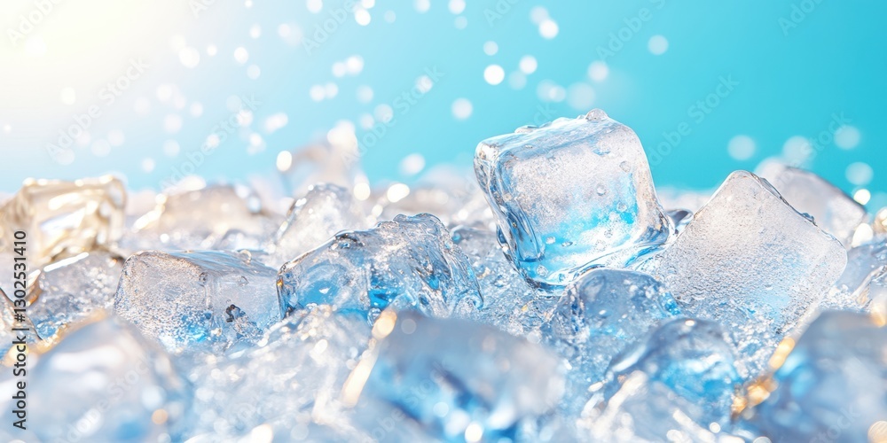Frosted Ice Cubes for drinks banner Frosted Ice Cubes for drinks banner