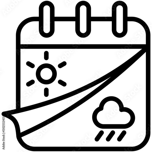 End Of Season Outline Icon