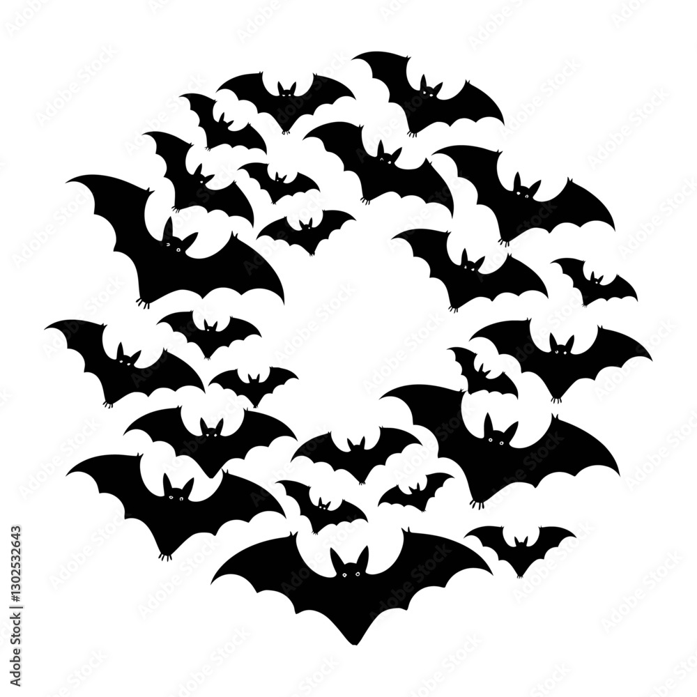 Naklejka premium Bat silhouette