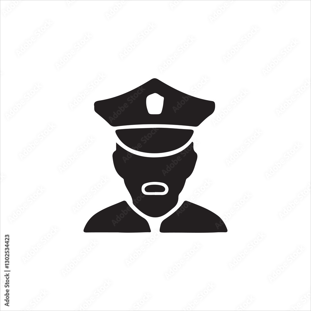Fototapeta premium police officer silhouette