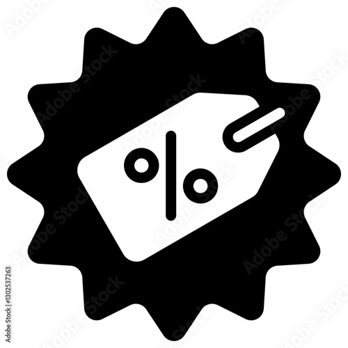 Massive Discount Glyph Icon