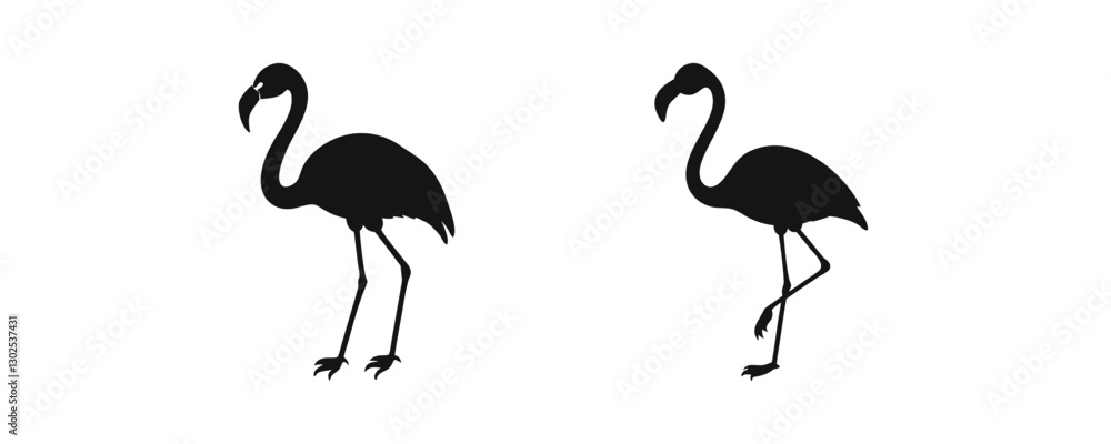 Fototapeta premium flamingo silhouette vector flamingo, bird,