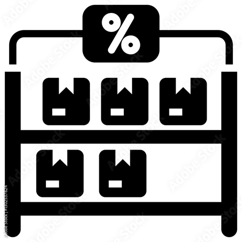 Clearance Rack Glyph Icon