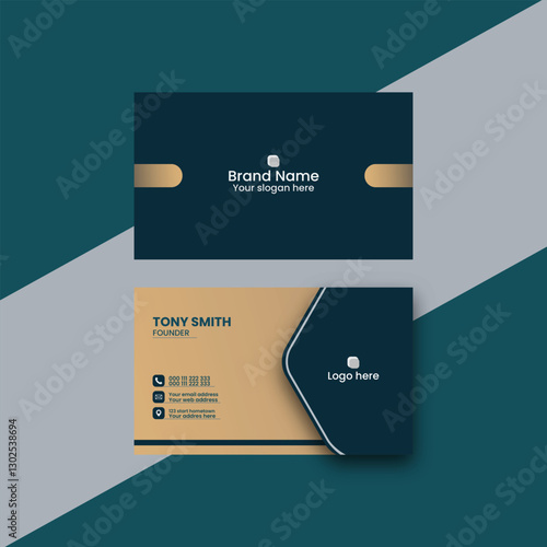 Gold foil business card template