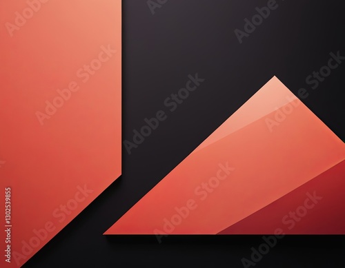 Abstract geometric shapes in shades of red and black, creating a modern and vibrant composition.