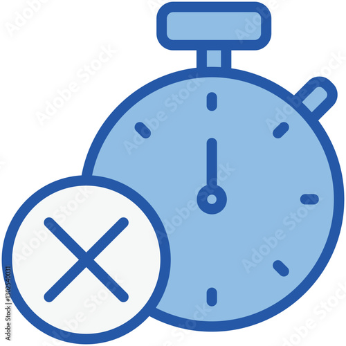Run Out Blue White Icon