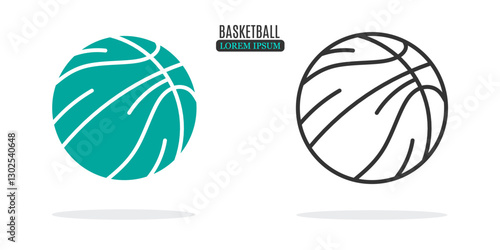 Illustration symbol. Basketball abstract illustration design. Stock vector icon.