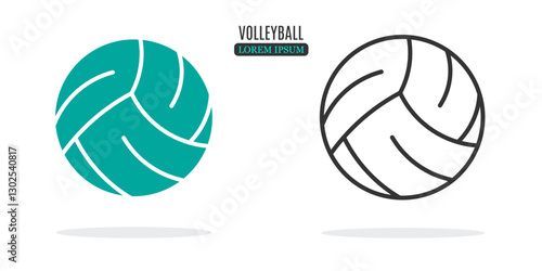 Illustration symbol. Volleyball abstract illustration design. Stock vector icon.