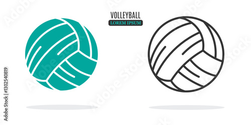 Illustration symbol. Volleyball abstract illustration design. Stock vector icon.