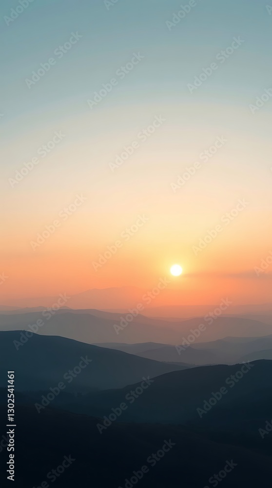 A High-Resolution Digital Wallpaper Featuring A Serene Landscape, Bathed In The Soft Light Of Dawn, Showcasing A Minimalist Aesthetic With Muted Blues And Oranges, Presented In A Pan. A High-Resolution Digital Wallpaper Featuring A Serene Landscape, Bathed In The Soft Light Of Dawn, Showcasing A Minimalist Aesthetic With Muted Blues And Oranges, Presented In A Pan.