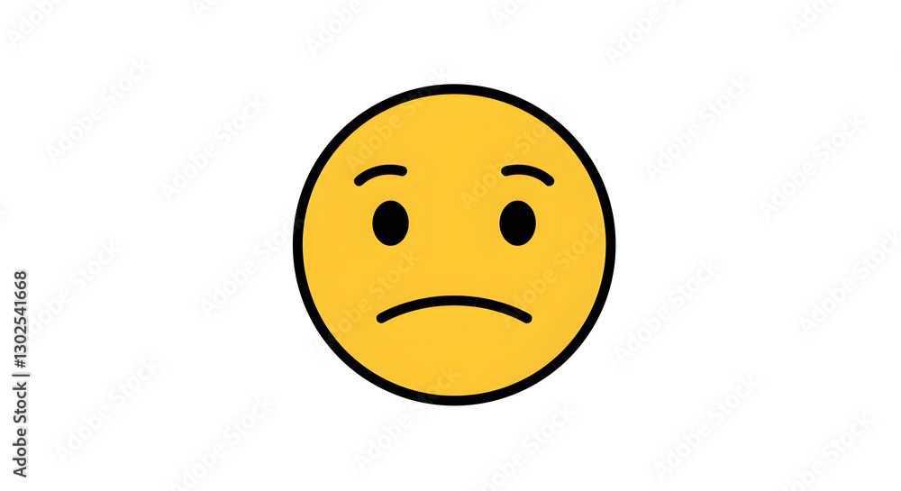 Fototapeta premium Sad Face Emoji Vector Illustration