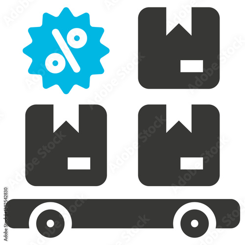 Bulk Glyph Blue Grey Icon