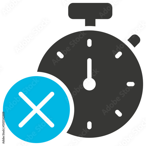 Run Out Glyph Blue Grey Icon
