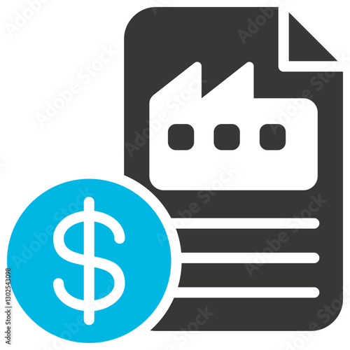 Liquidation Glyph Blue Grey Icon