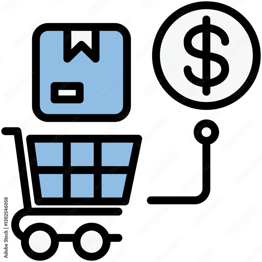 Retail Blue Black Icon Retail Blue Black Icon