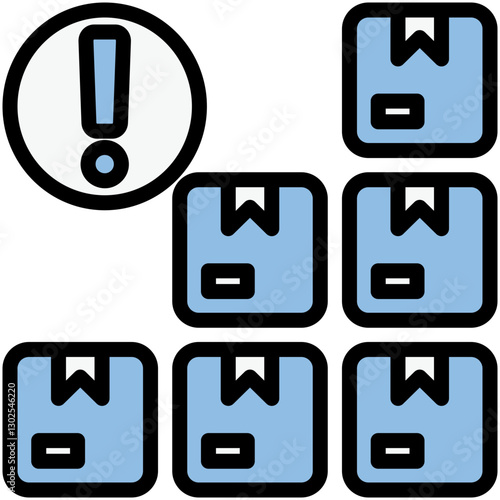 Overstock Blue Black Icon