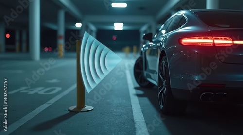 Car Backing into Parking Space