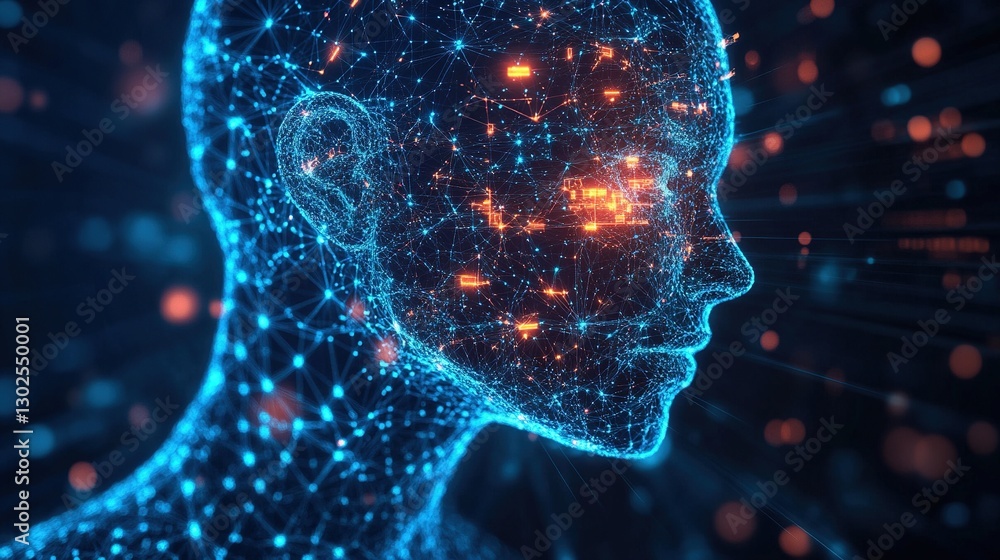 Artificial Intelligence concept with technology web background. Virtual intelligence and futuristic data network visualization. Artificial Intelligence concept with technology web background. Virtual intelligence and futuristic data network visualization.