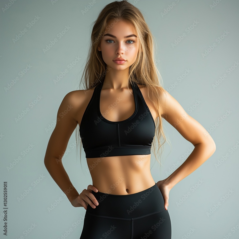 Obraz premium Healthy and toned woman posing confidently