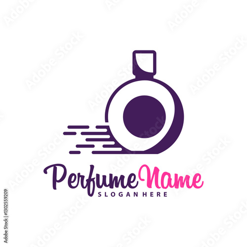 Perfume logo design vector illustration. Perfume logo concept template