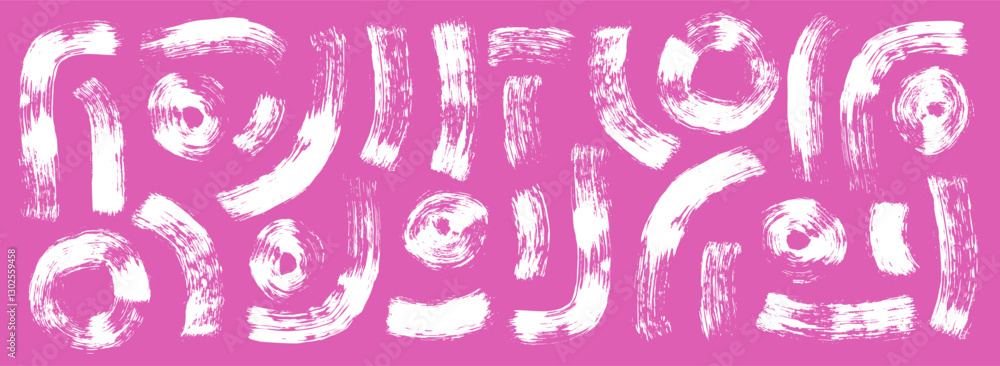 Brush stroke squiggle and circles ink lines. Vector hand drawn wave round paint shapes. Abstract curve graphic. Folk scribble dry paintbrush wobble grunge. Doodle ornament print background. Brush stroke squiggle and circles ink lines. Vector hand drawn wave round paint shapes. Abstract curve graphic. Folk scribble dry paintbrush wobble grunge. Doodle ornament print background.