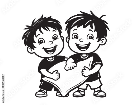 pillow fight vector