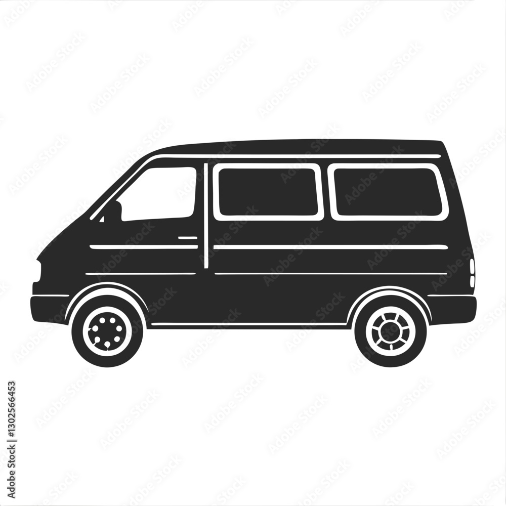 Van Silhouette vector illustration Van Silhouette vector illustration