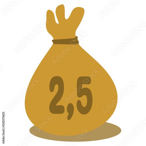 Zakat of 2.5% vector 