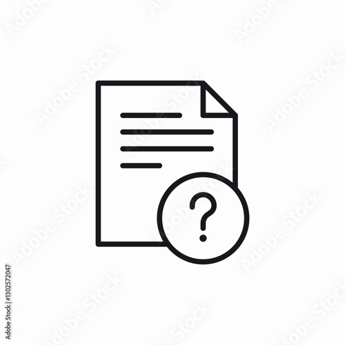 document question icon vector sign
