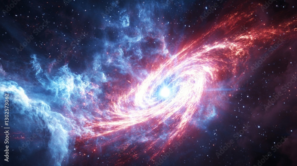 Galaxy in deep space. Nebula light bursts. Swirling star dust clouds. Universe with cosmic colors. Space background with stars. Galaxy in deep space. Nebula light bursts. Swirling star dust clouds. Universe with cosmic colors. Space background with stars.