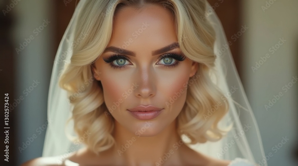 Stunning Blonde Bride with Voluminous Hollywood Waves Stunning Blonde Bride with Voluminous Hollywood Waves