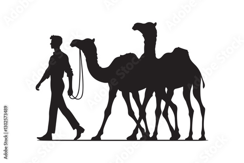 Desert Caravan Silhouette Journey