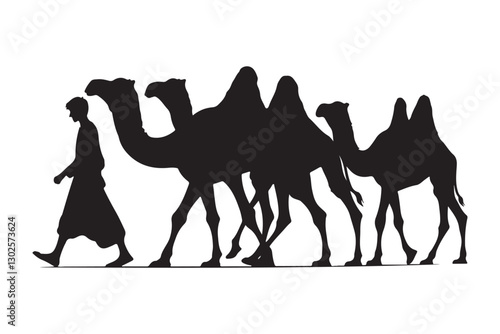 Desert Caravan Silhouette Journey