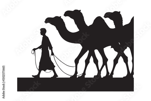 Desert Caravan Silhouette Journey