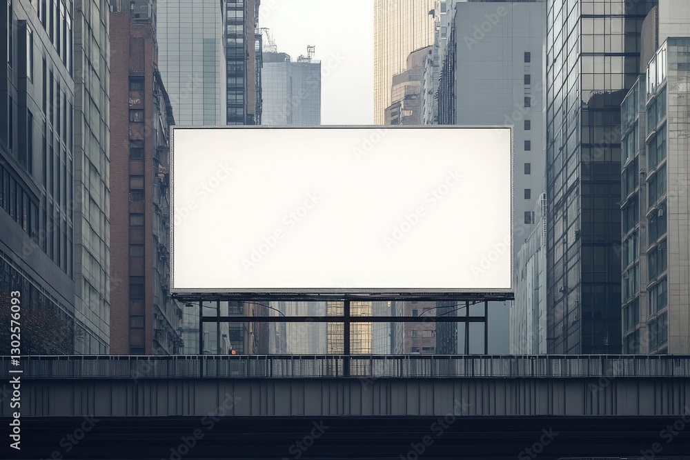 Blank Billboard Ready to Use for Mockup Advertisement on the Background of the City Blank Billboard Ready to Use for Mockup Advertisement on the Background of the City