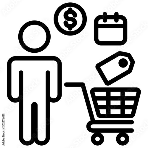 Consumer Behavior Outline Icon