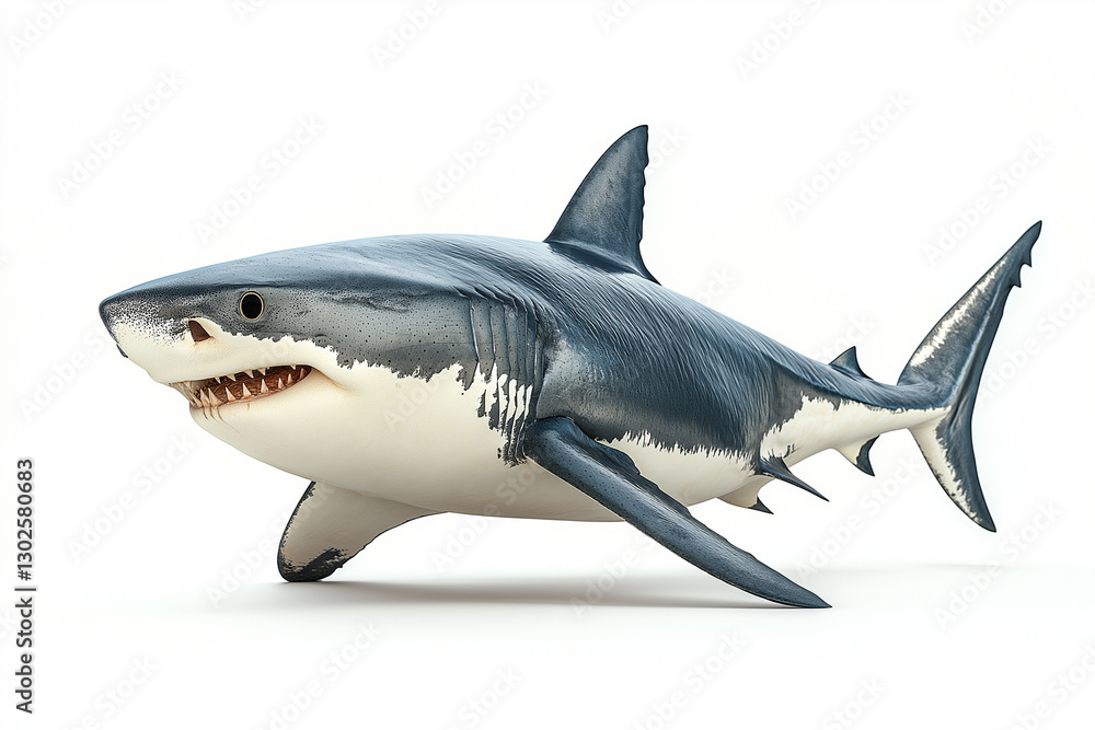 Naklejka premium Shark isolated on white background