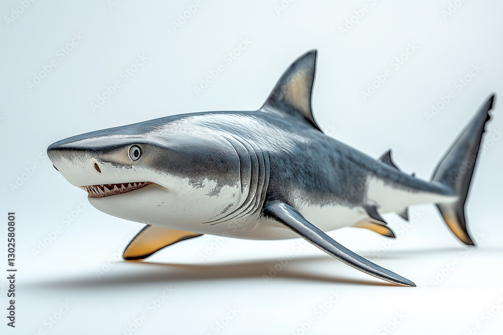 Obraz premium Shark isolated on white background