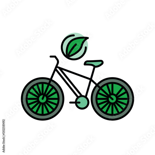 Bicycle color line icon.