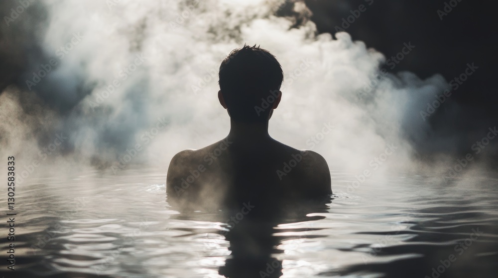 Silhouette in Steam: Water Peace Relaxation 