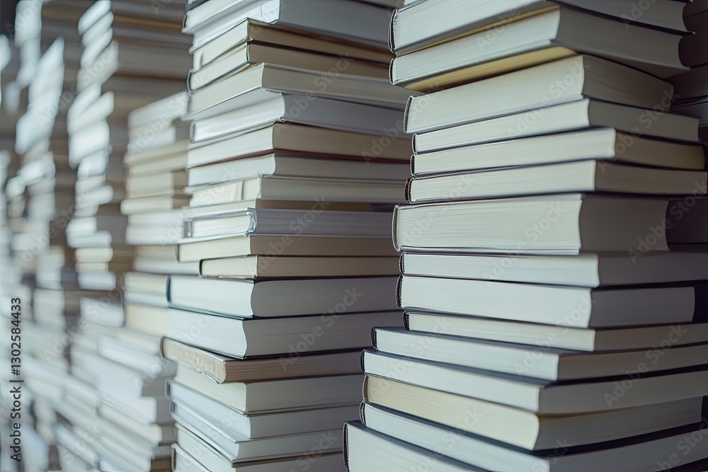 High Definition Visual of Stacks of Books Composition High Definition Visual of Stacks of Books Composition