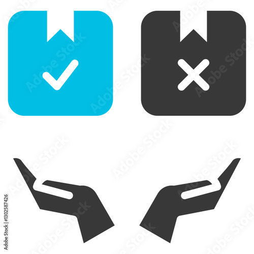 Comparison Glyph Blue Grey Icon