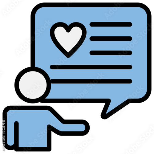 Influencer Blue Black Icon