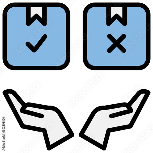Comparison Blue Black Icon