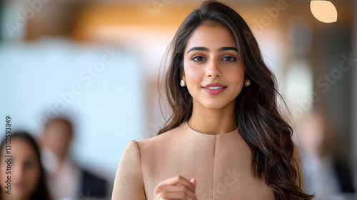 Wallpaper Mural young indian business woman standing at office Torontodigital.ca