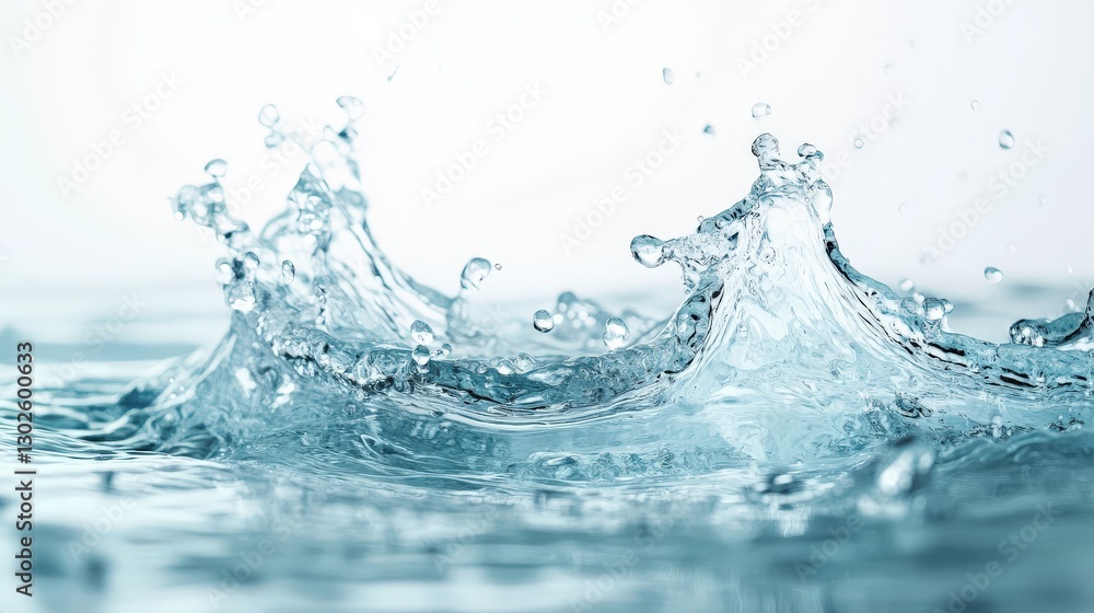 Dynamic splash of clear blue water. Blue liquid creates an energetic and fresh motion. Aquatic wave with droplets and fluid motion, reflecting purity natural vitality. Ideal for nature refreshment Dynamic splash of clear blue water. Blue liquid creates an energetic and fresh motion. Aquatic wave with droplets and fluid motion, reflecting purity natural vitality. Ideal for nature refreshment