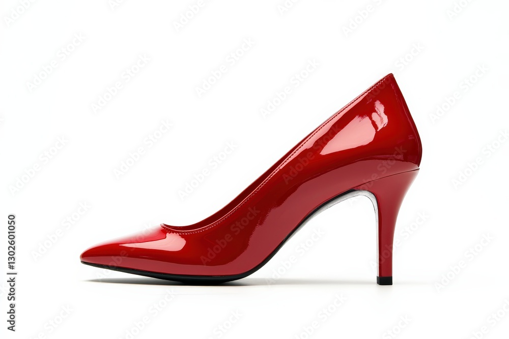 Elegant Red High Heel Shoe with Glossy Finish for Fashion and Style Inspiration Elegant Red High Heel Shoe with Glossy Finish for Fashion and Style Inspiration
