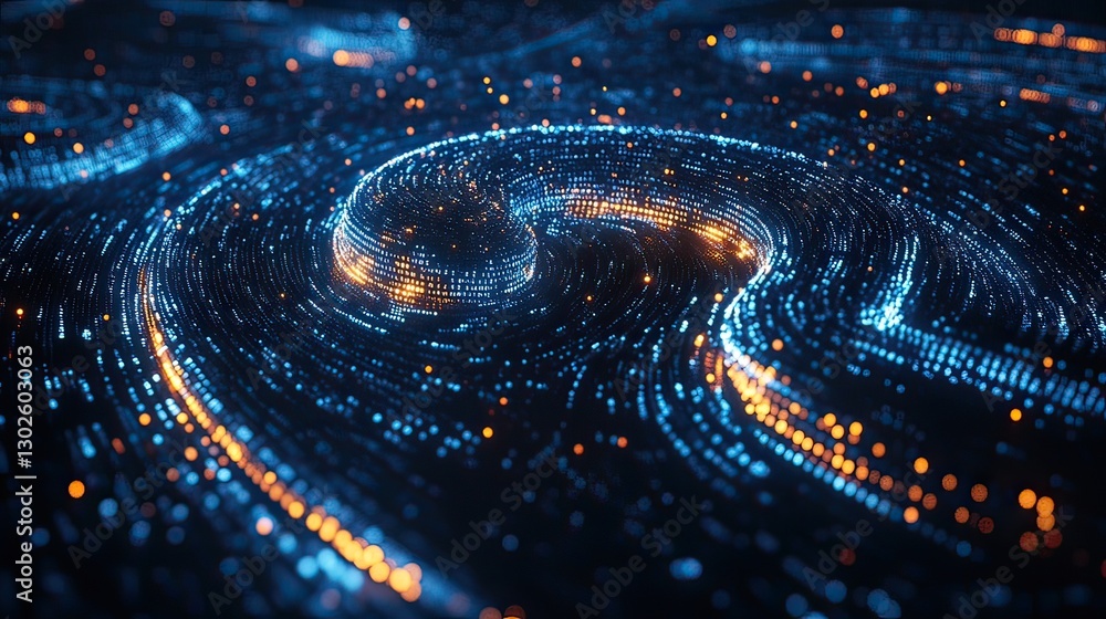 Glowing Blockchain Innovation: Data Points in Cosmic Darkness, 3D Render
Glowing Blockchain Innovation: Data Points in Cosmic Darkness, 3D Render