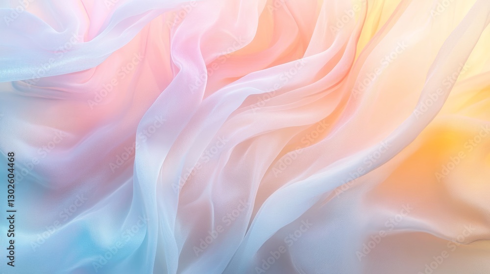 Obraz premium Pastel Swirls: Abstract Fabric Flow